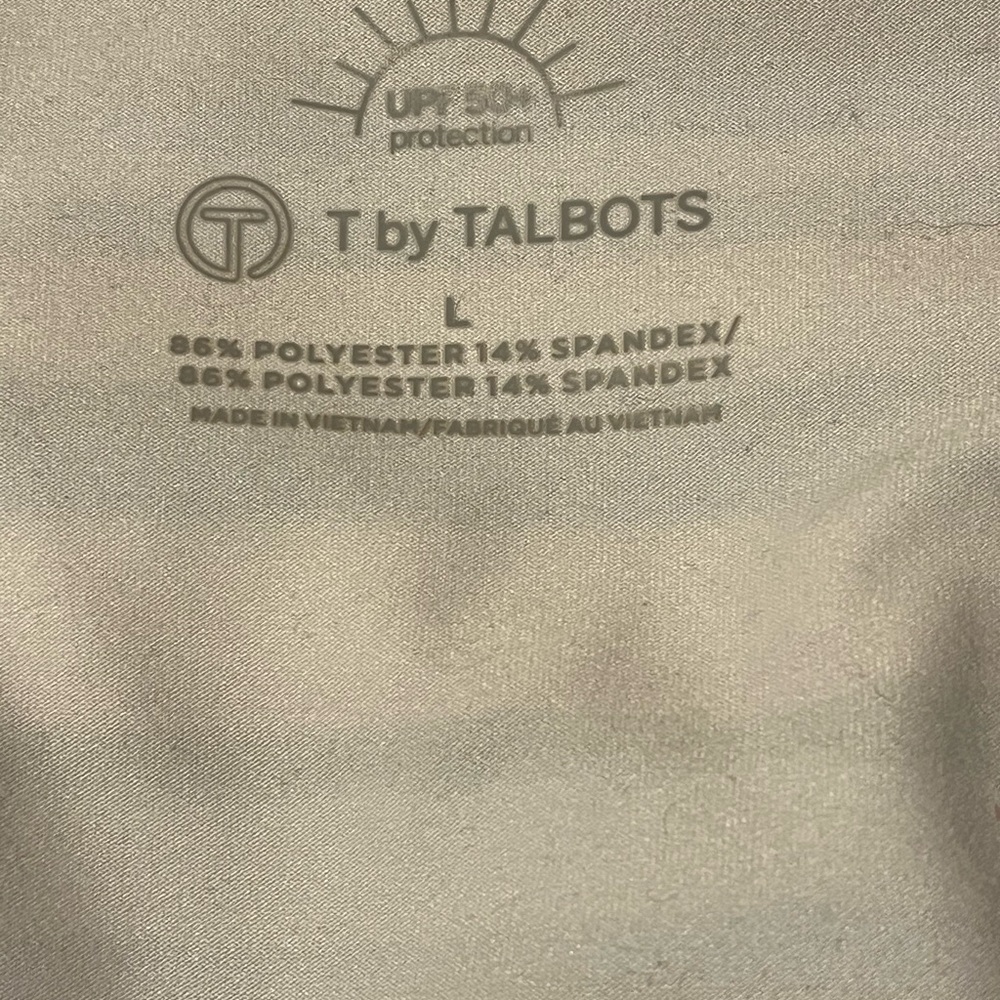 T by Talbots half zip Striped Multicolor pullover - Picture 4 of 7